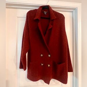 Forever 21 Red Cardigan Sweater
